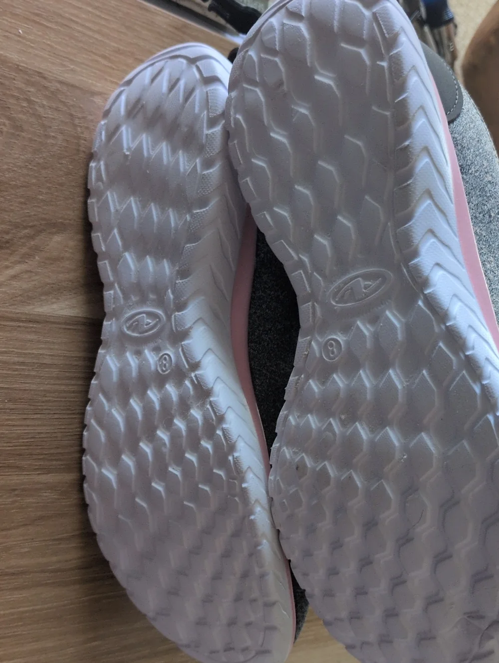 Athletic Works Women's Grey & Pink Slip-On Sneakers